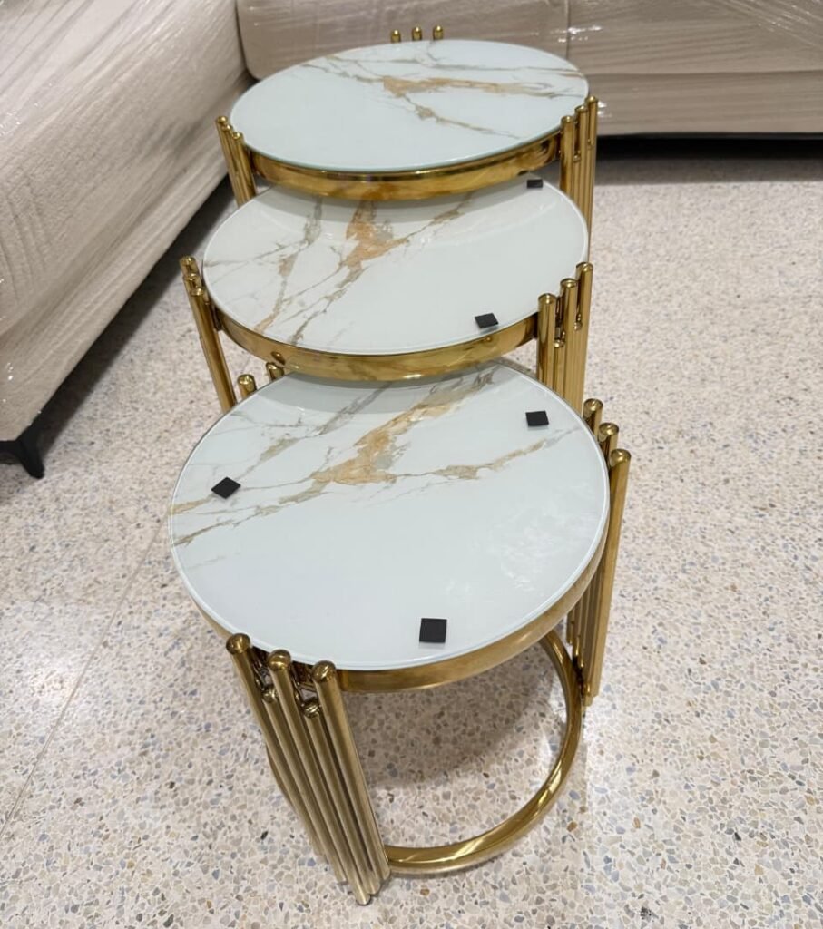 3 in 1 executive pure marble table