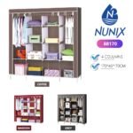 4-column portable metallic wardrobe