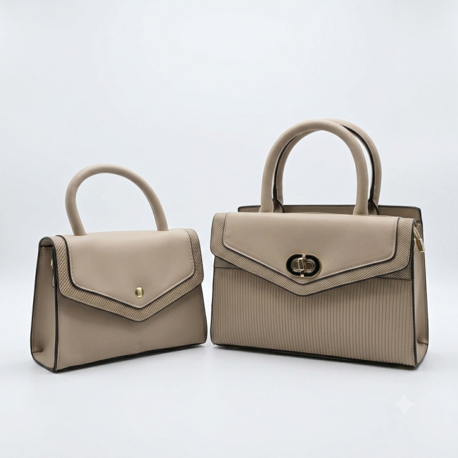 matching beige handbag sets